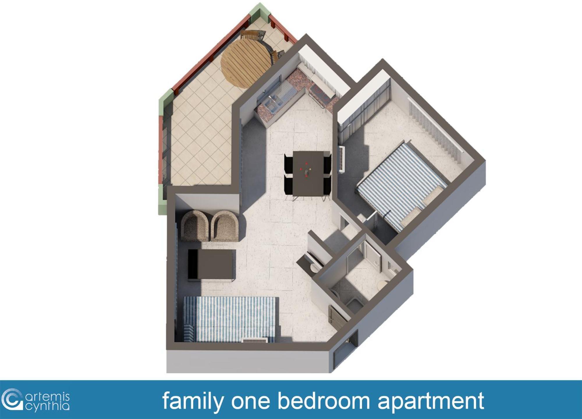 Family One Bedroom Apartment